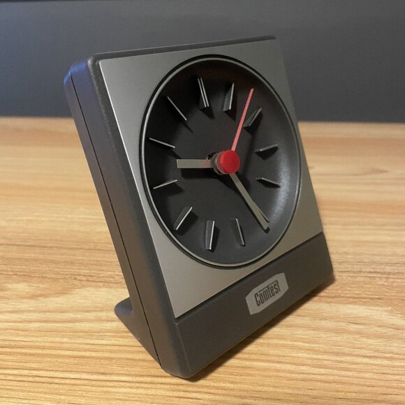 Vintage Bauhaus Table Desk Clock w/ German Quartz - Picture 2 of 7